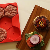 Hexagon Silicone Burger Press Patty Mold Maker